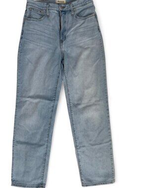 Madewell Light Wash Perfect Vintage Straight High Waisted Jean, Size 28